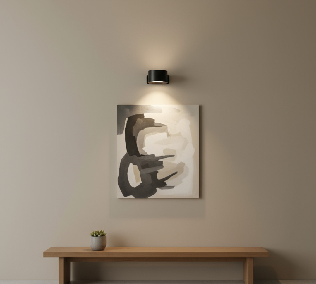 Lampada LED da Parete con Forma Rotonda Compatta
