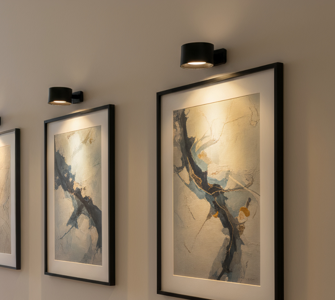 Lampada LED da Parete con Forma Rotonda Compatta