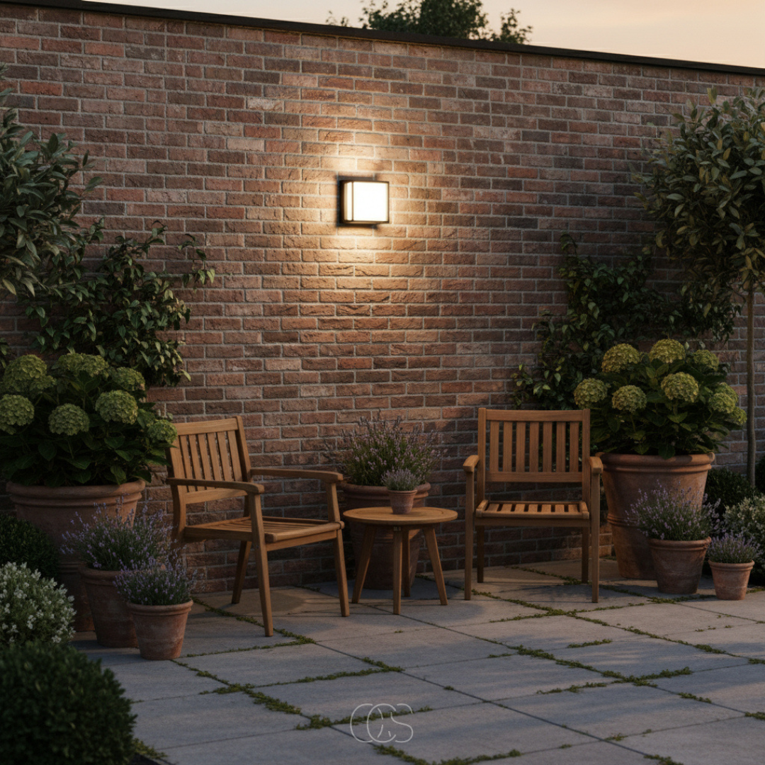 Lampada da parete esterna cubica - Illuminazione esterna moderna