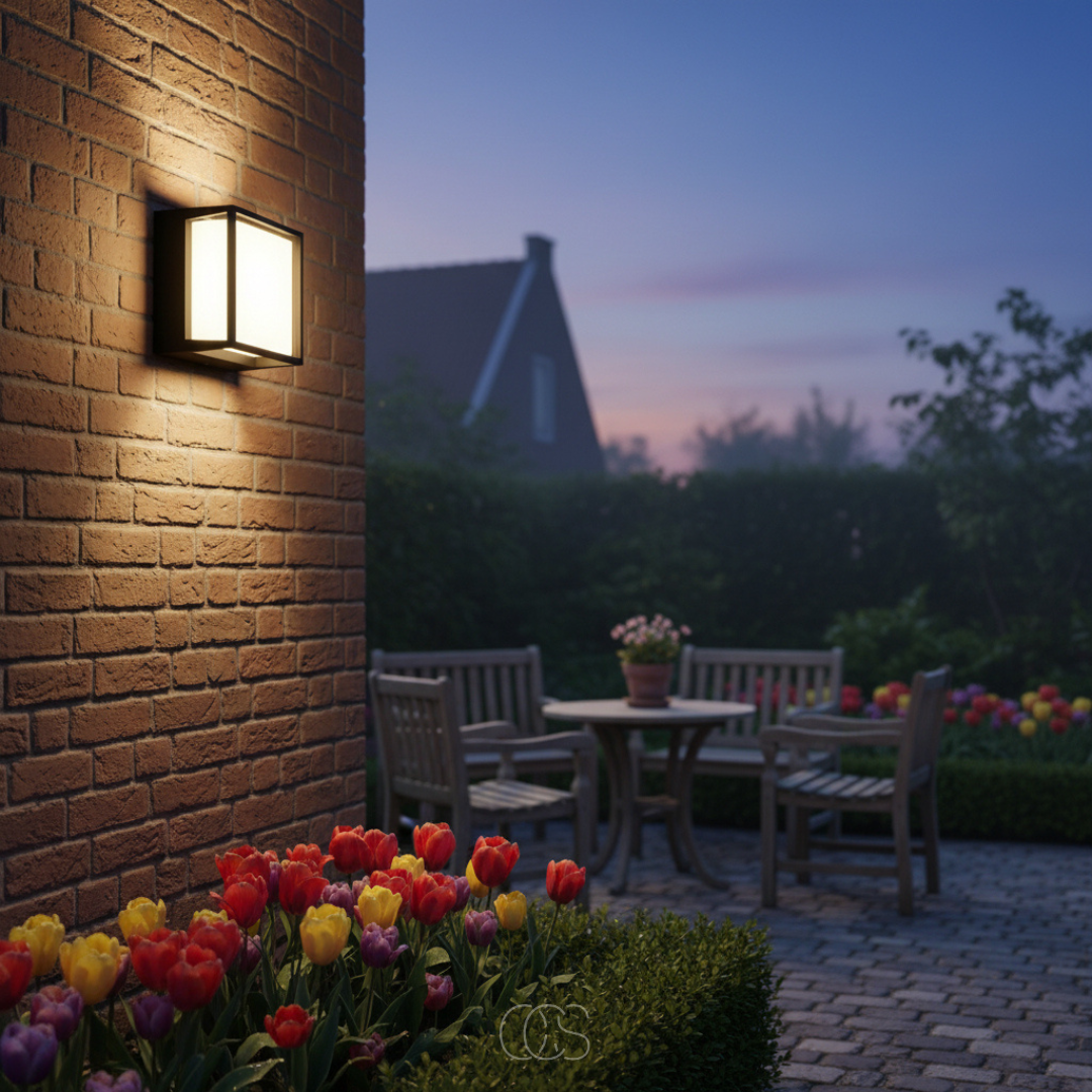 Lampada da parete esterna cubica - Illuminazione esterna moderna