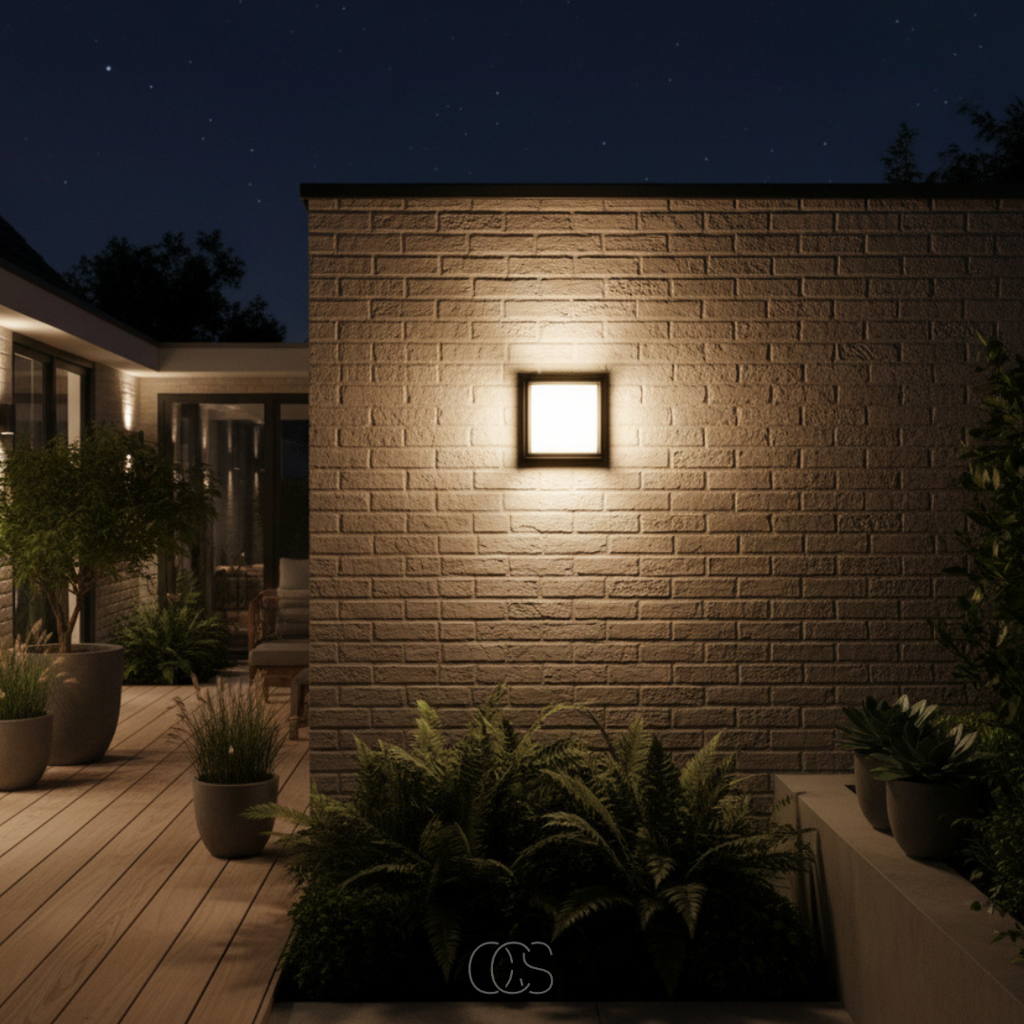Lampada da parete esterna cubica - Illuminazione esterna moderna