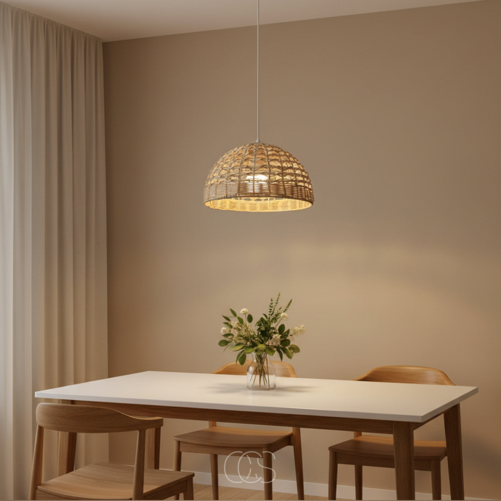 Lampada a sospensione in Rattan Cebu