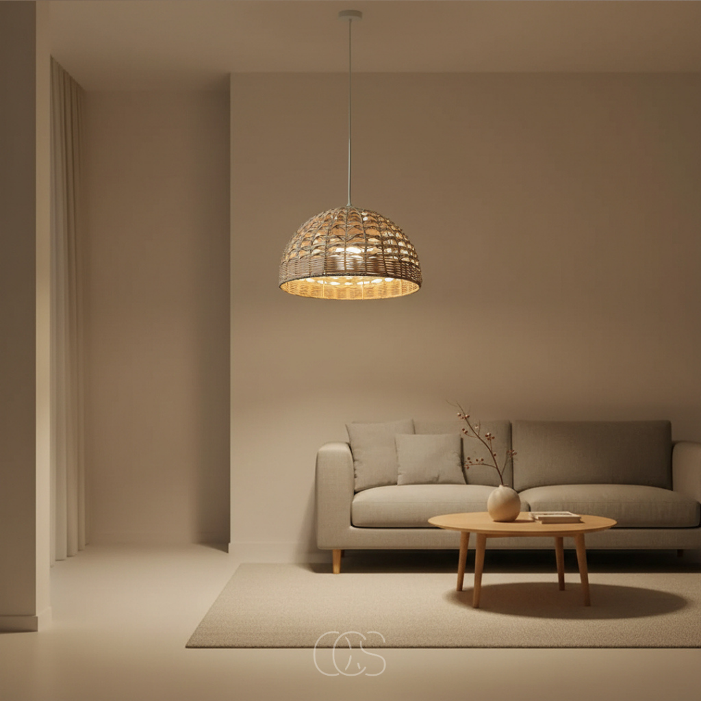 Lampada a sospensione in Rattan Cebu