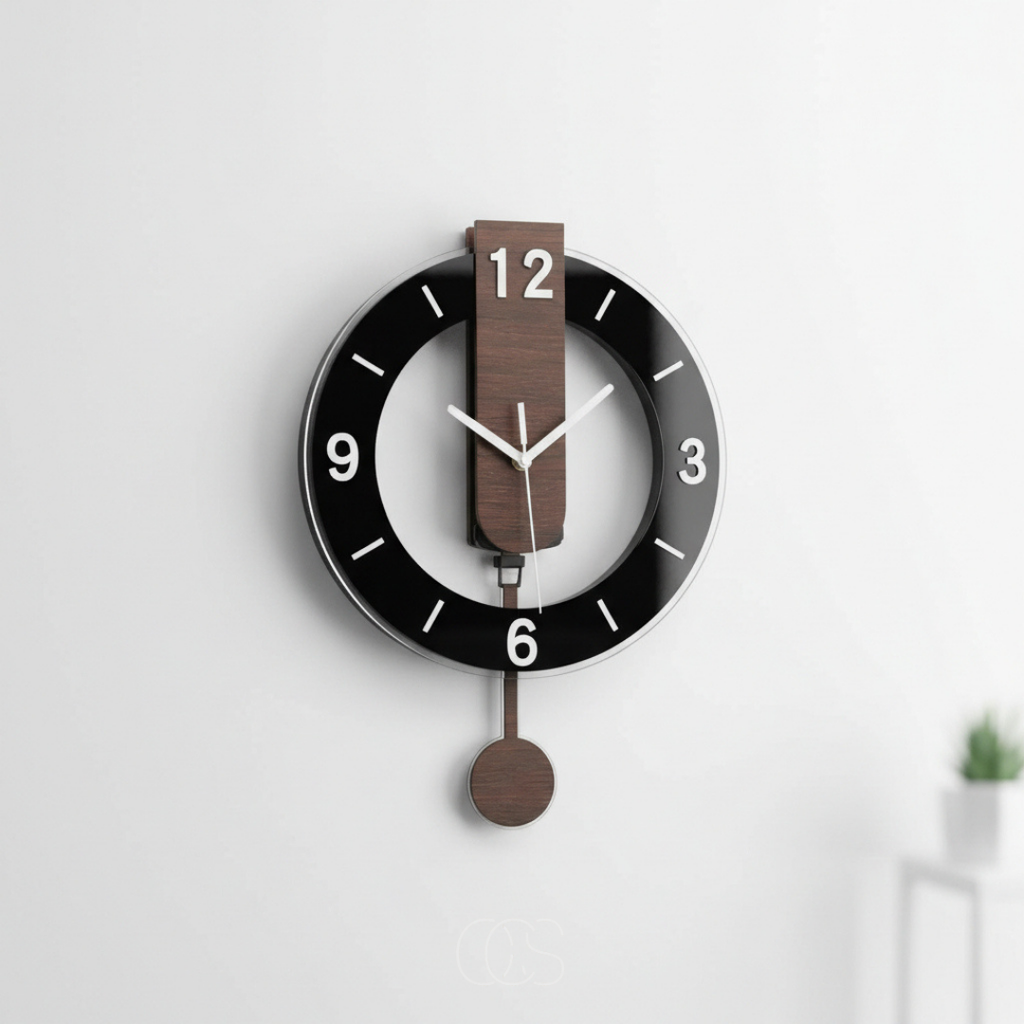 Grande orologio da parete silenzioso retro