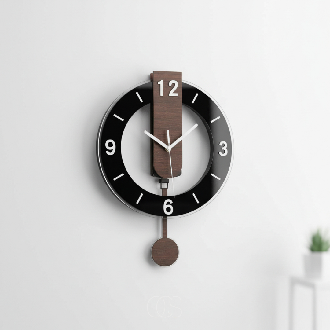 Grande orologio da parete silenzioso retro