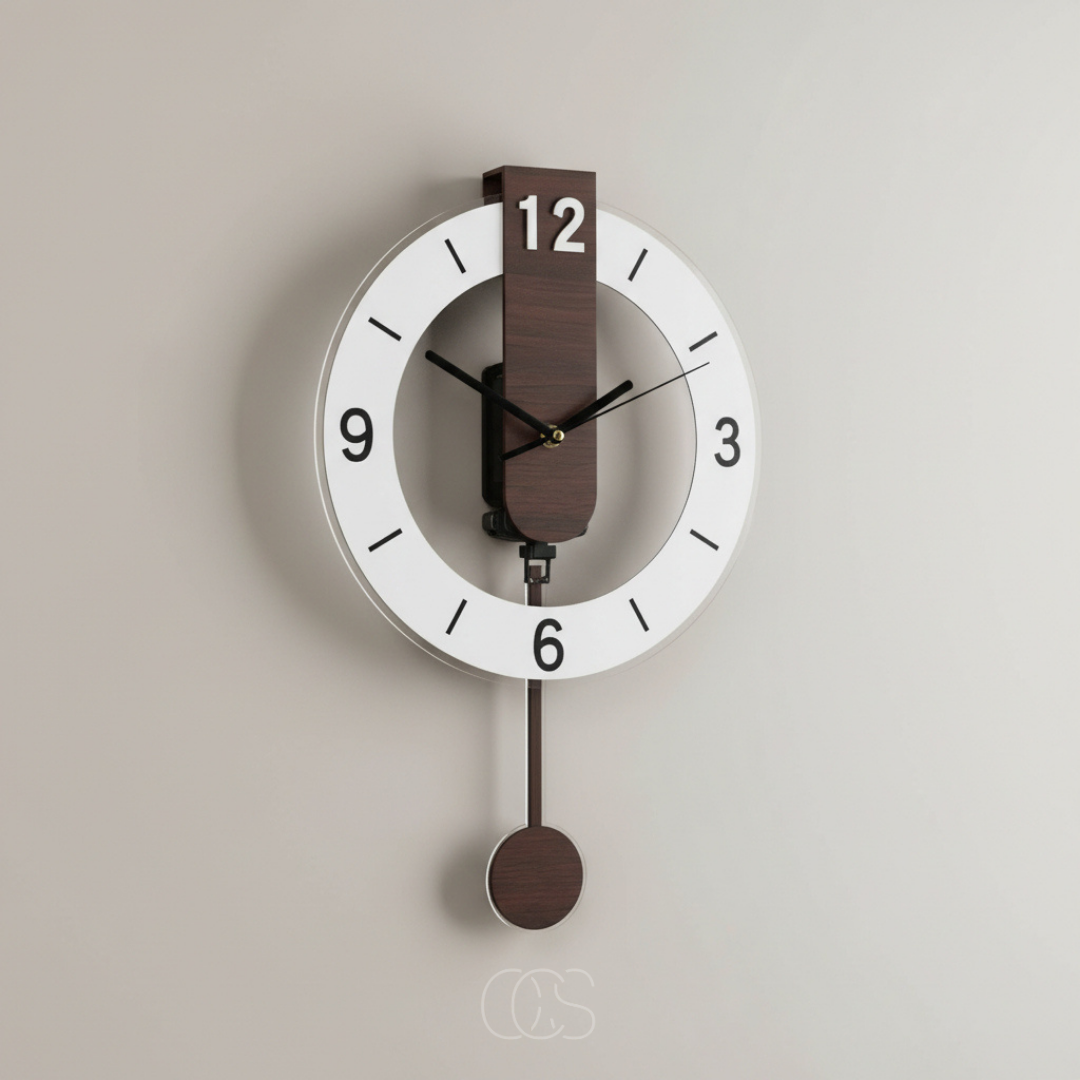 Grande orologio da parete silenzioso retro