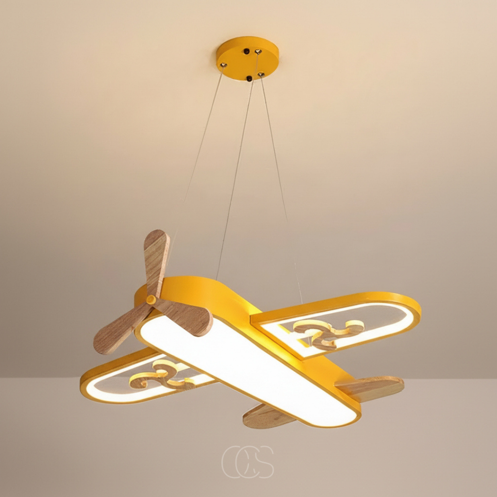 Lampada a sospensione a forma di aereo per camere dei bambini - dimmerabile