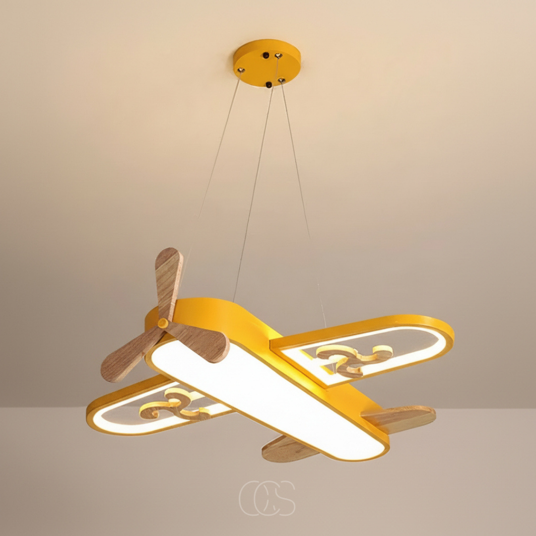 Lampada a sospensione a forma di aereo per camere dei bambini - dimmerabile