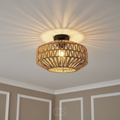 Lampada a soffitto Lina in rattan
