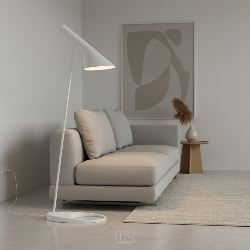 Lampada da terra design Tilted Vanilla