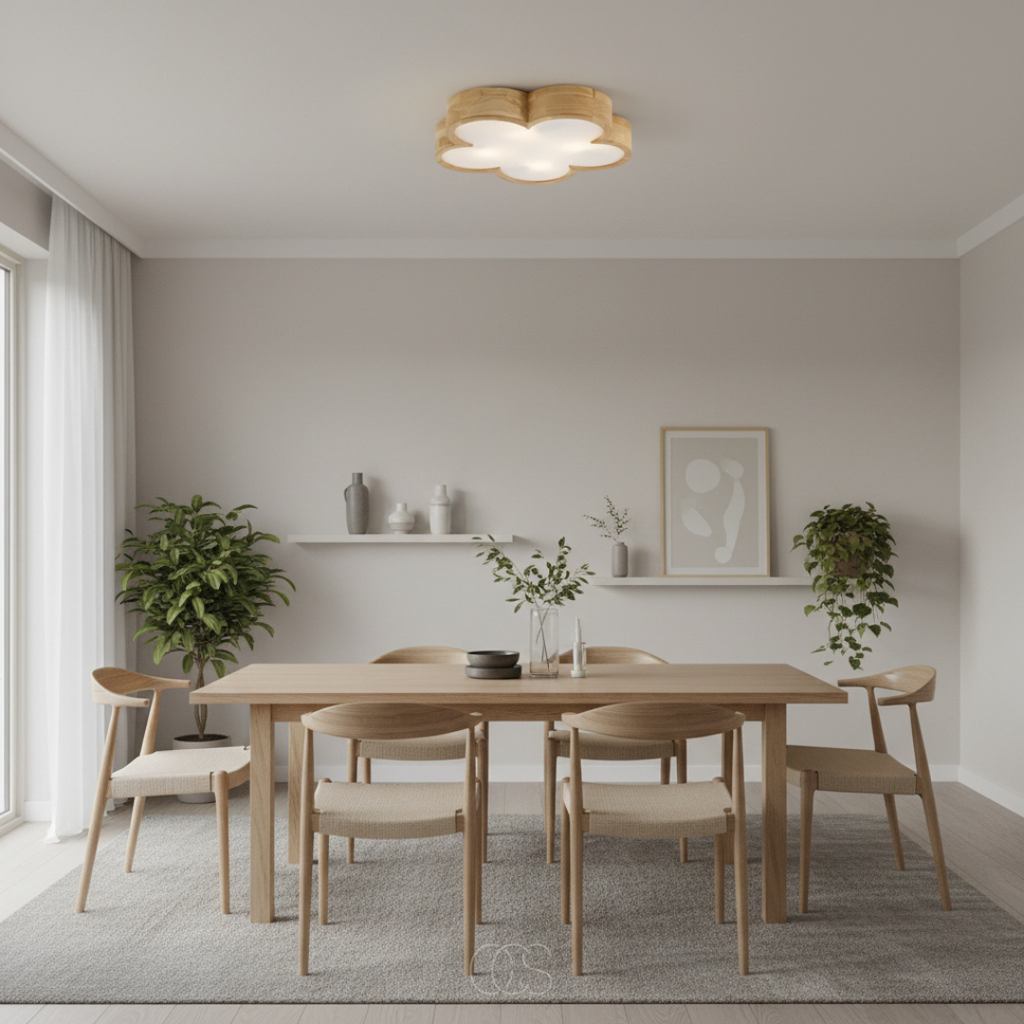 Lampada da soffitto a forma di fiore in legno - adatta per la cameretta dei bambini