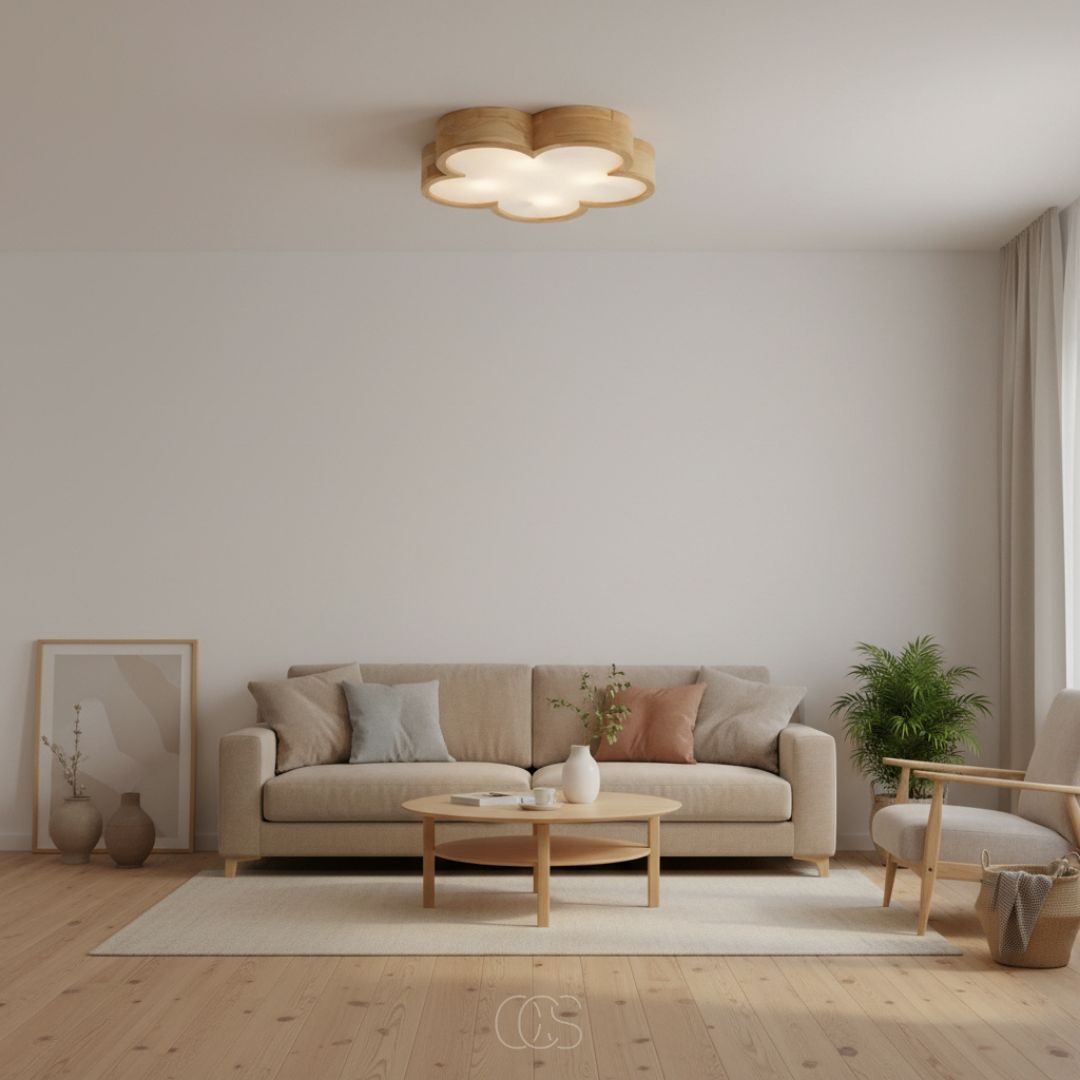 Lampada da soffitto a forma di fiore in legno - adatta per la cameretta dei bambini