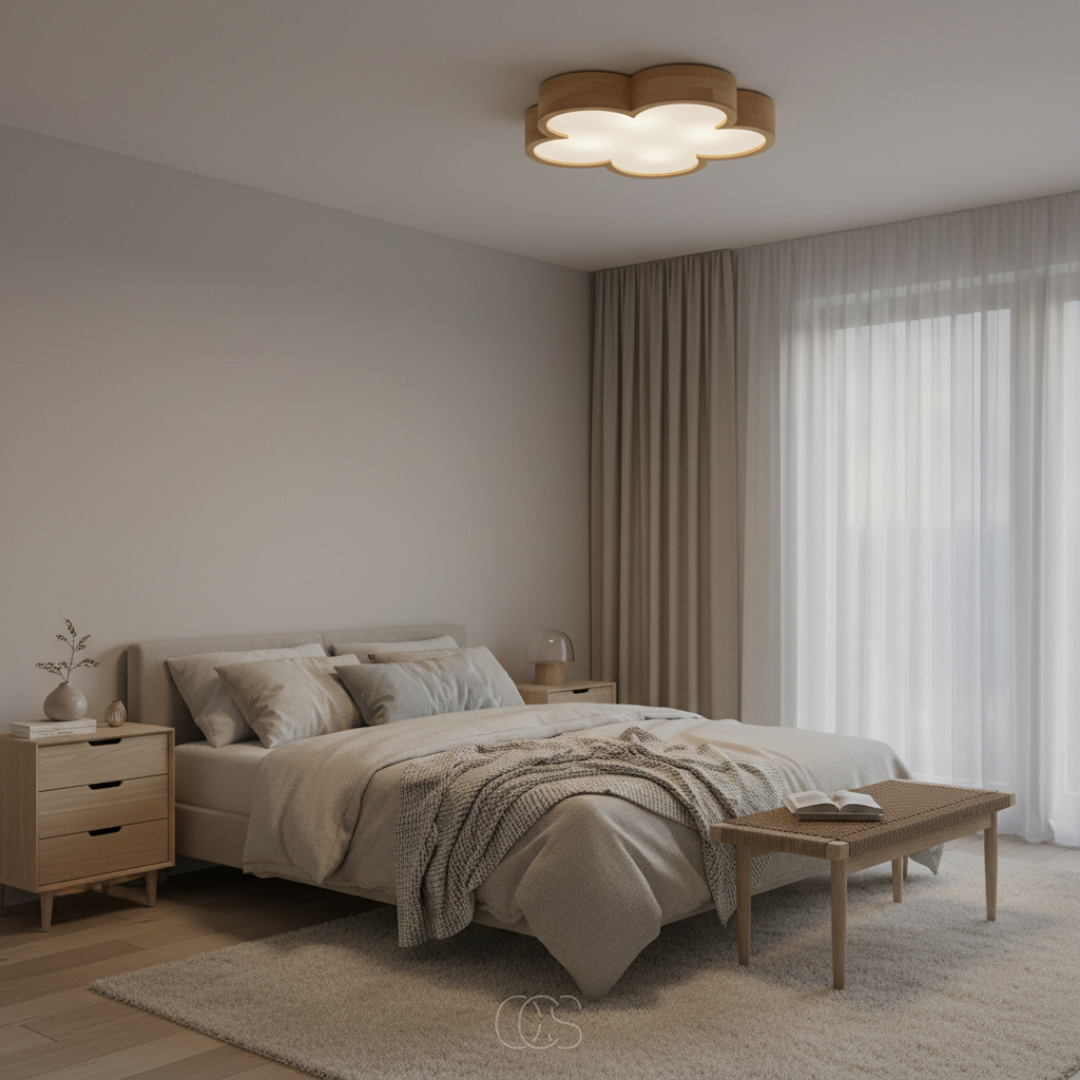 Lampada da soffitto a forma di fiore in legno - adatta per la cameretta dei bambini