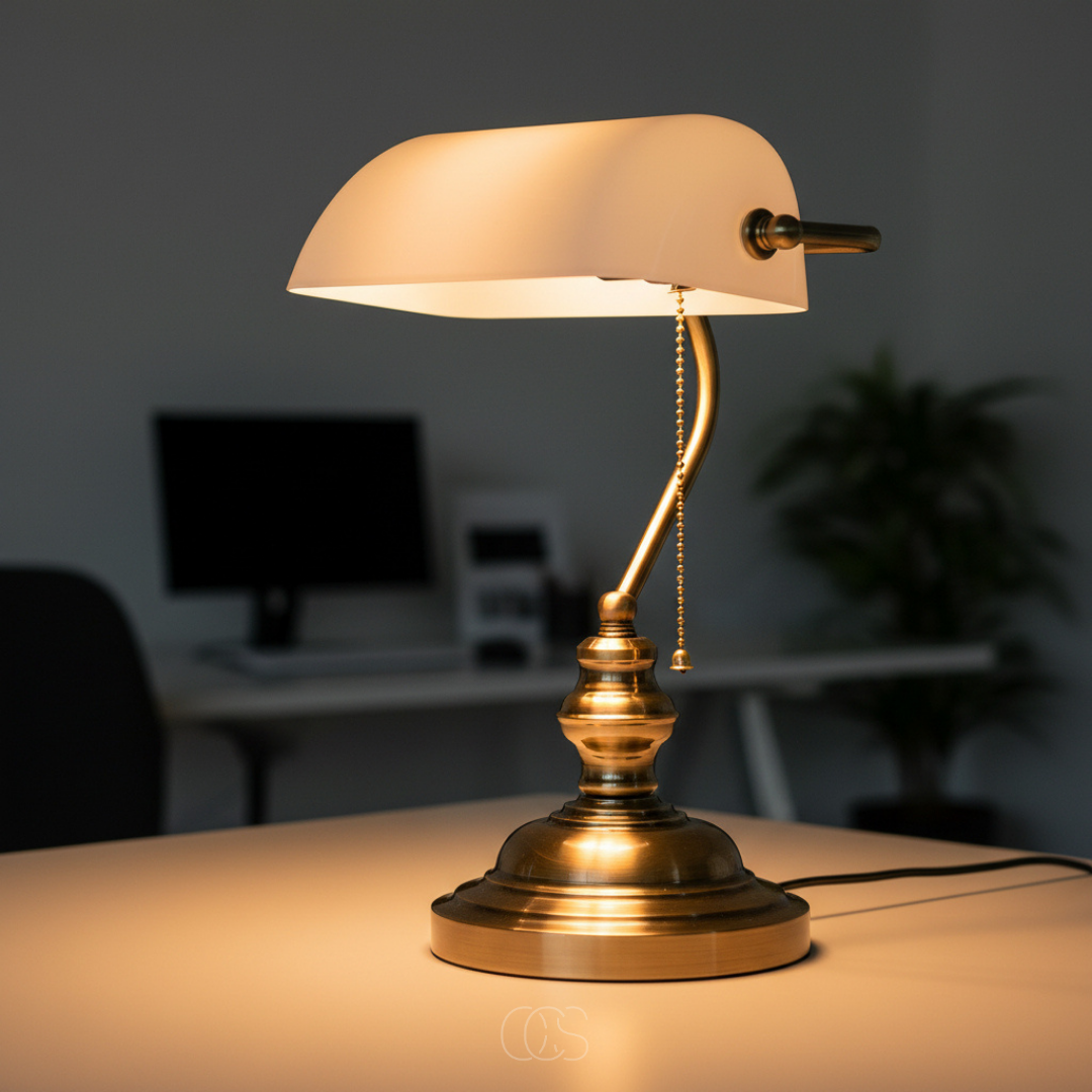 Vintage Banqer Lampada da Tavolo - lampada da scrivania