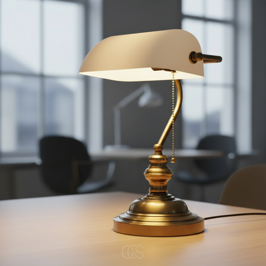 Vintage Banqer Lampada da Tavolo - lampada da scrivania