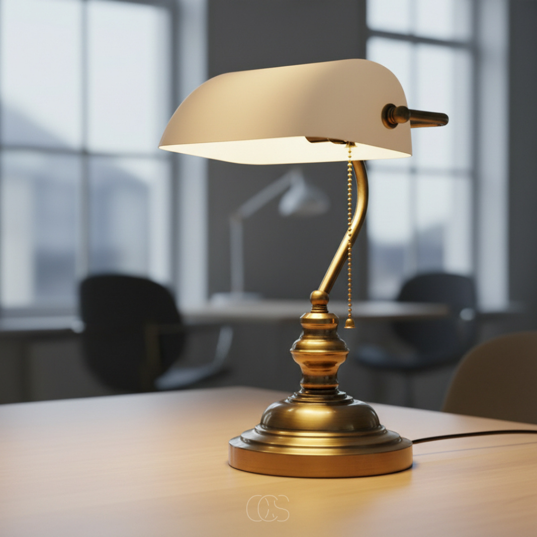 Vintage Banqer Lampada da Tavolo - lampada da scrivania