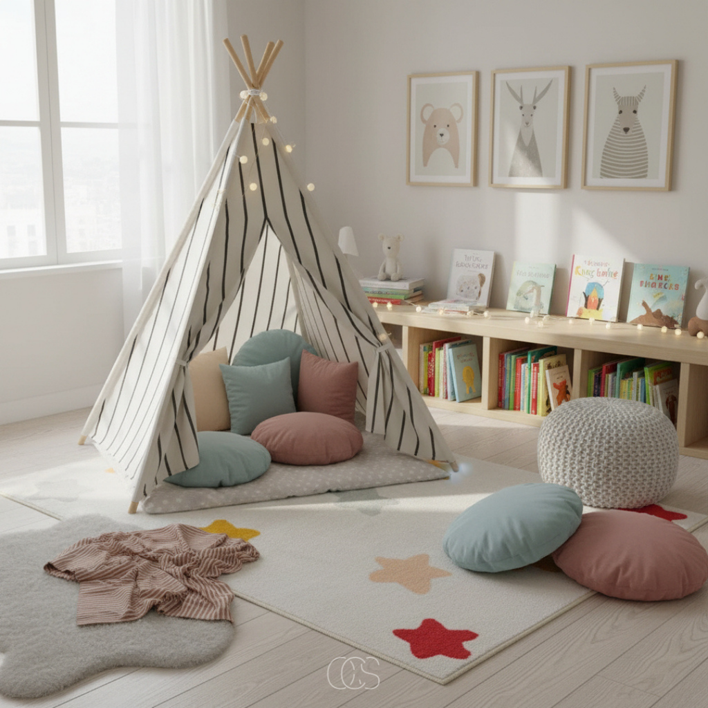 Tappeto per bambini con stelle colorate - con strato antiscivolo