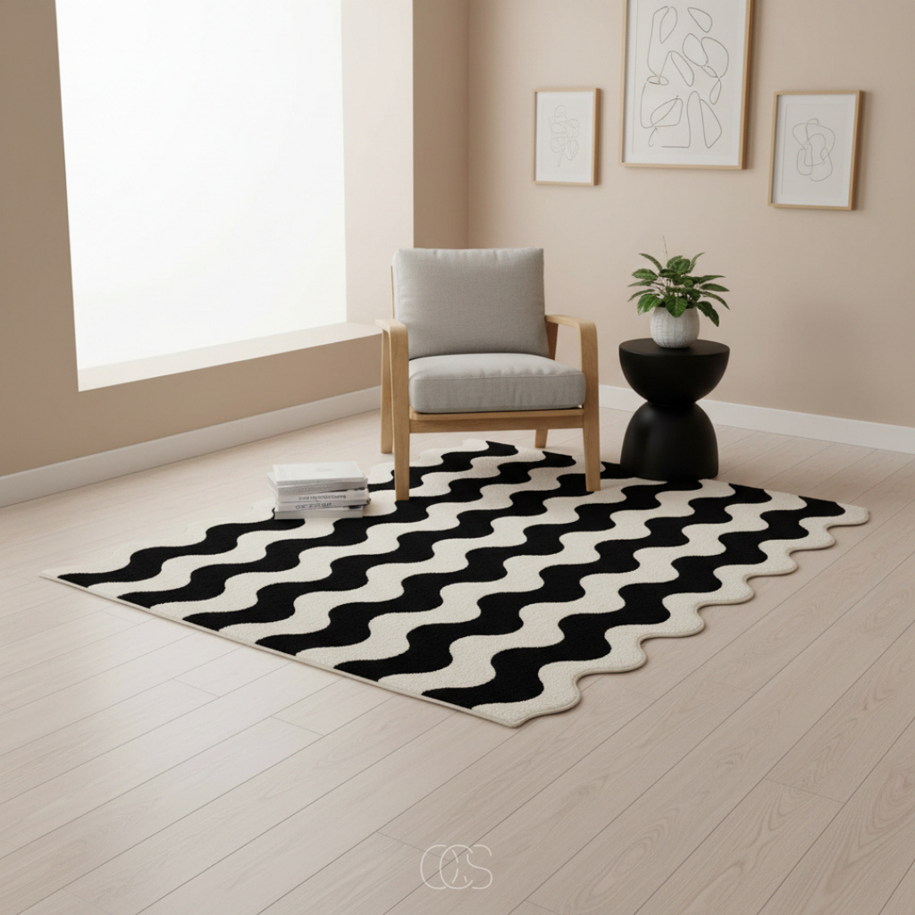 Moderno tappeto zebra