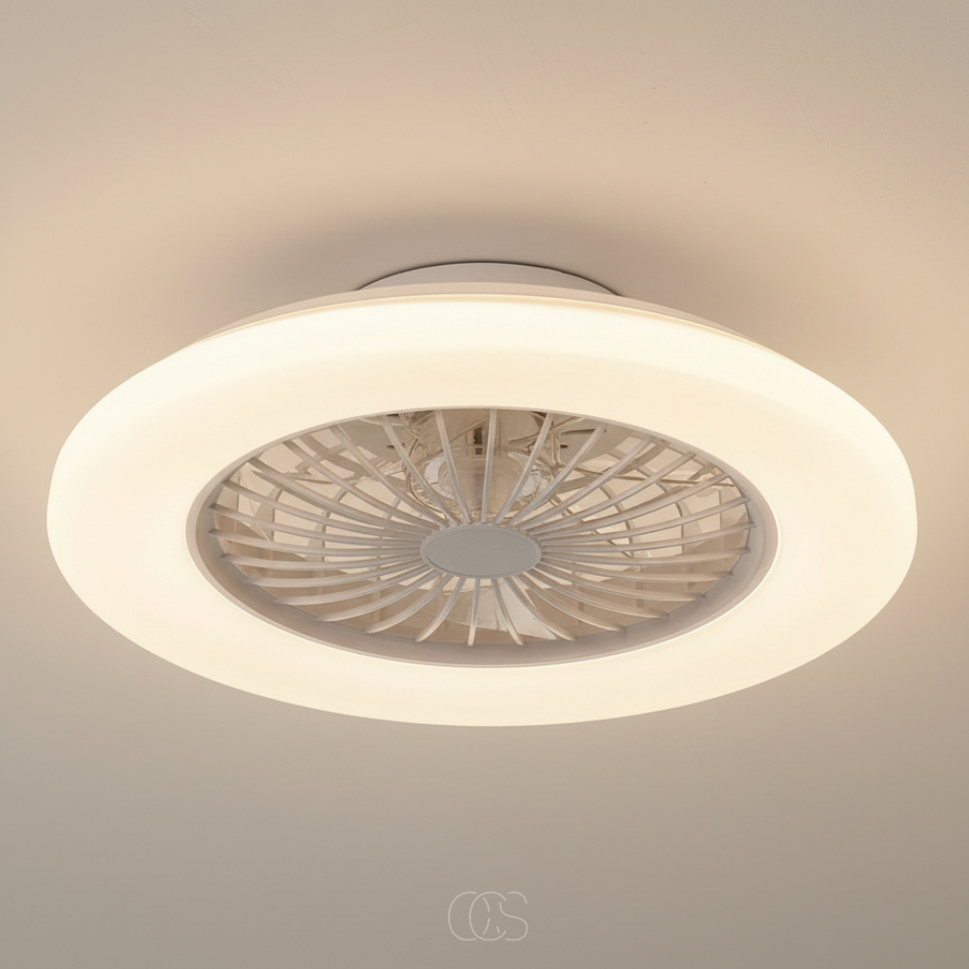 Ventilatore a soffitto Pluto con bordo LED