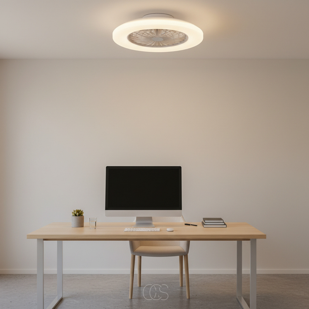 Ventilatore a soffitto Pluto con bordo LED