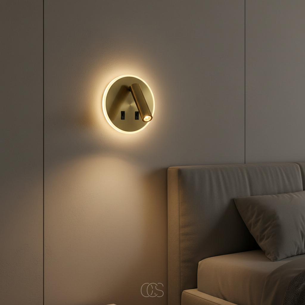 Applique di Lusso con Spot e Anello LED