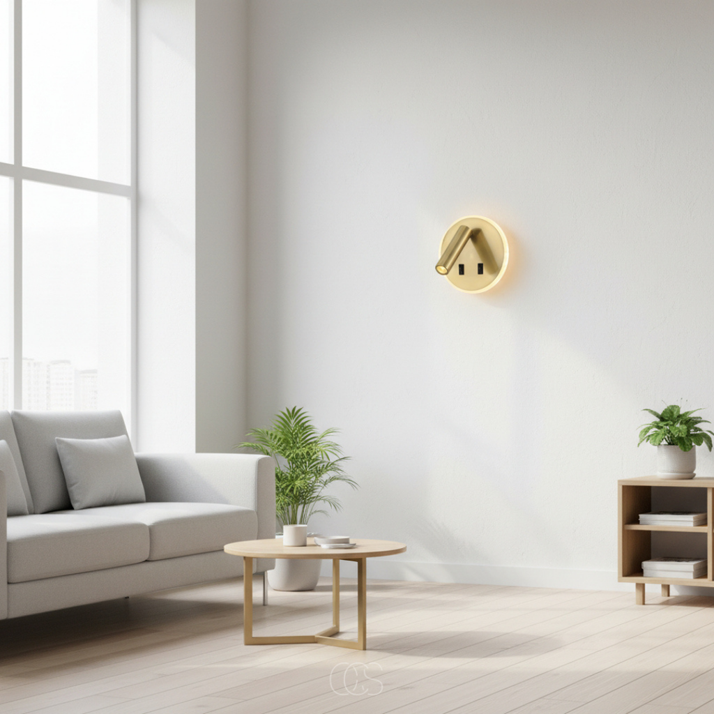 Applique di Lusso con Spot e Anello LED