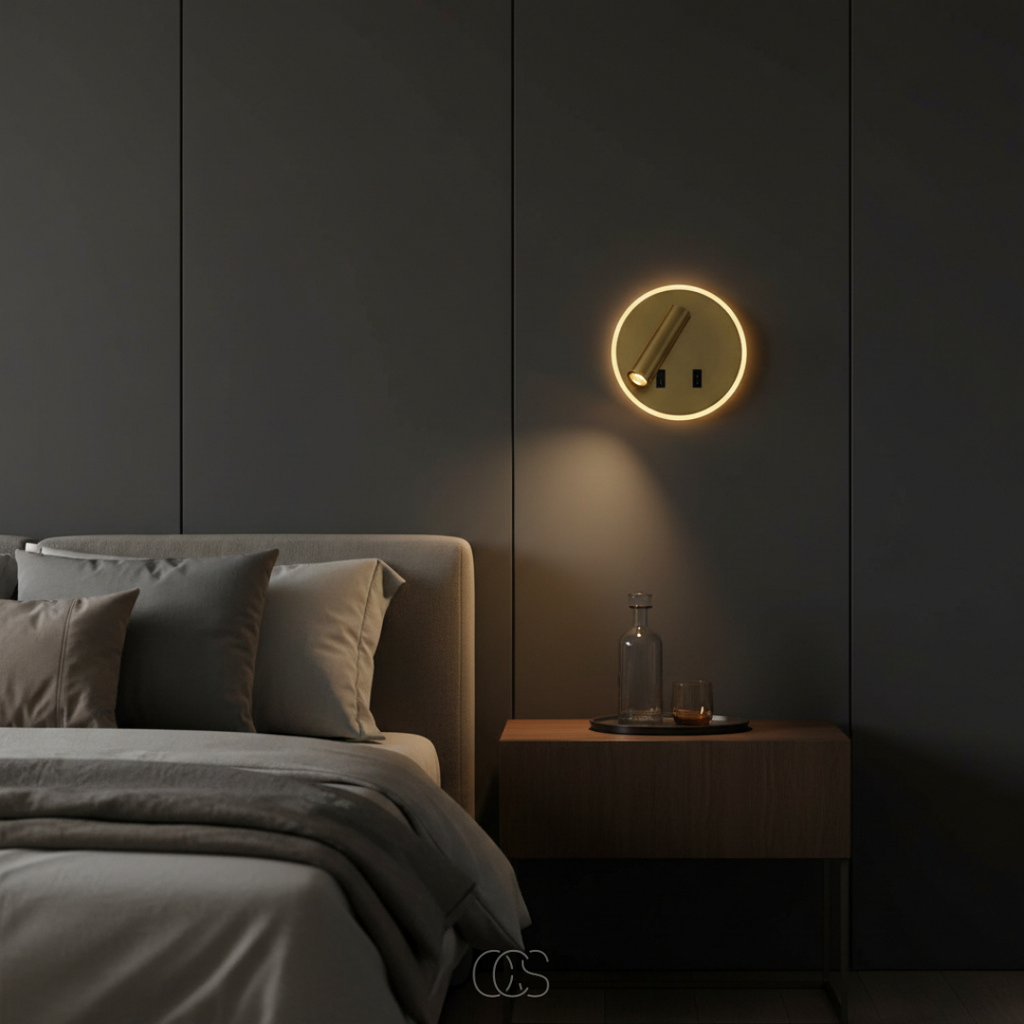 Applique di Lusso con Spot e Anello LED