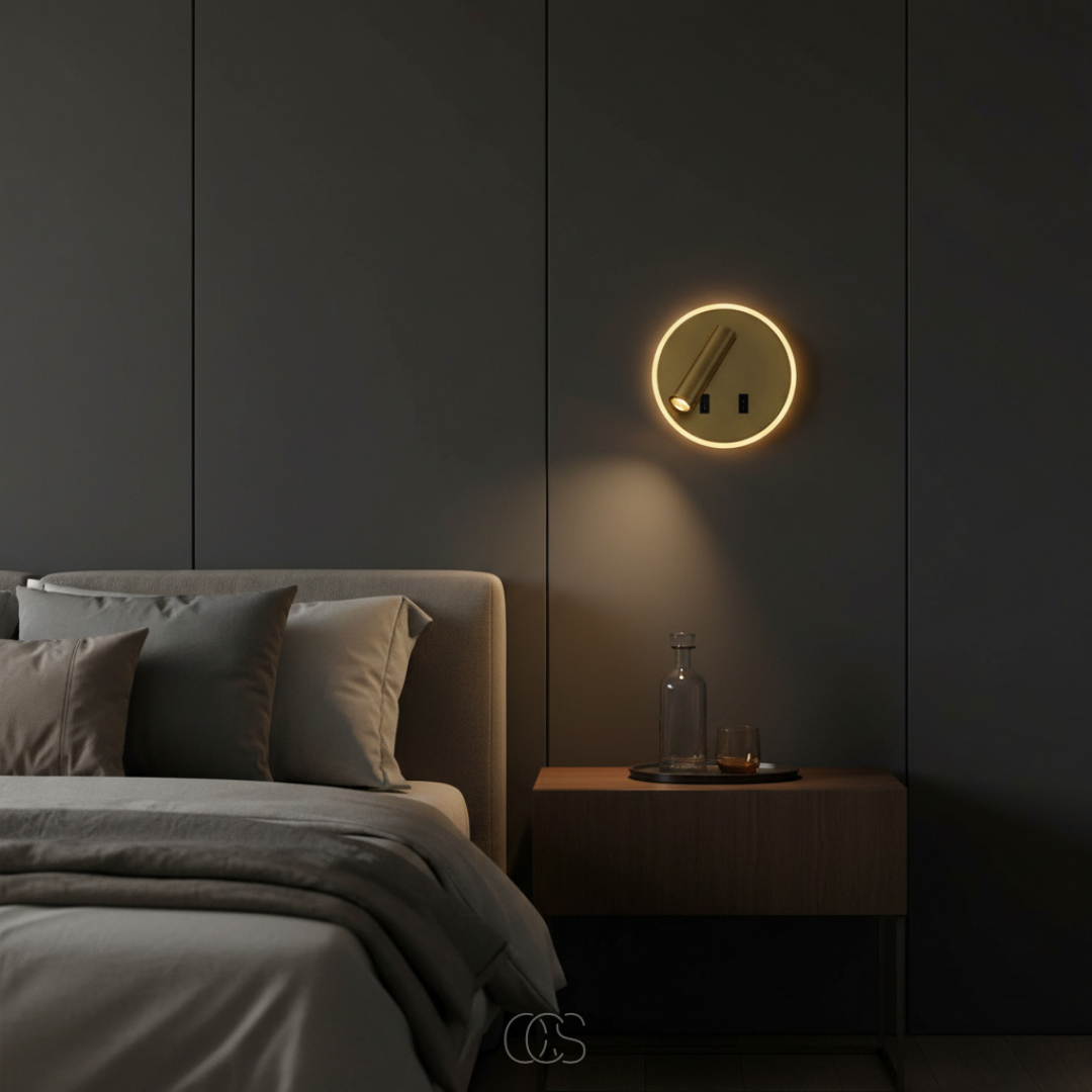 Applique di Lusso con Spot e Anello LED
