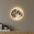 Orologio da parete Luna con bordo LED