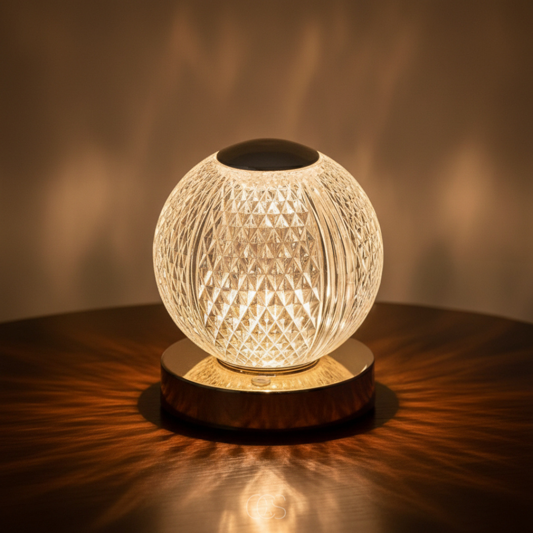 Lampada da Tavolo a Forma di Cristallo