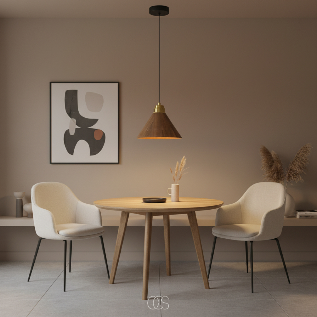 Raven lampada a sospensione scandinava in legno