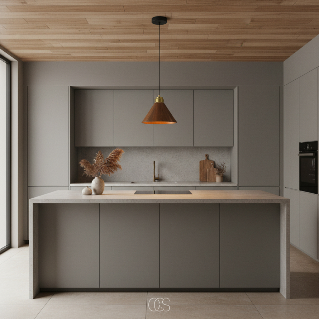 Raven lampada a sospensione scandinava in legno