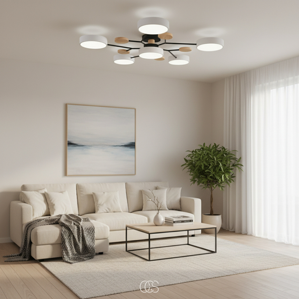 Lampada da soffitto LED in metallo Macaron