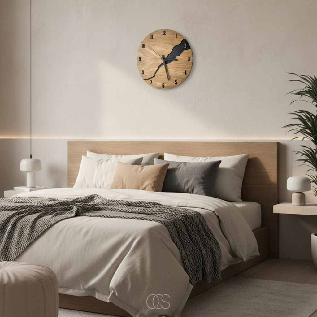 Orologio da parete minimalista in legno Pinak - Silenzioso