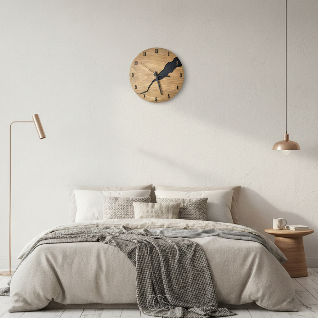 Orologio da parete minimalista in legno Pinak - Silenzioso
