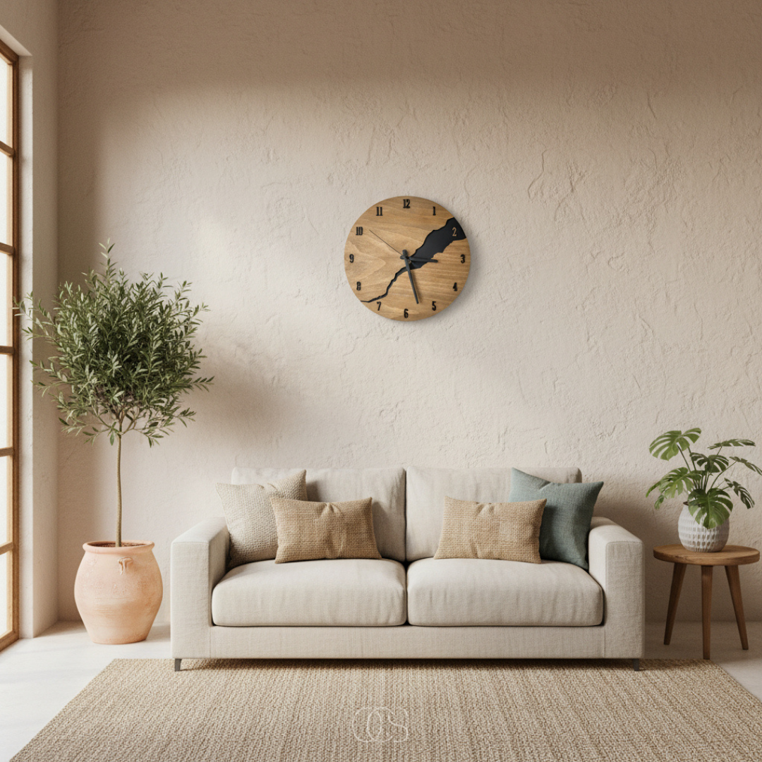 Orologio da parete minimalista in legno Pinak - Silenzioso