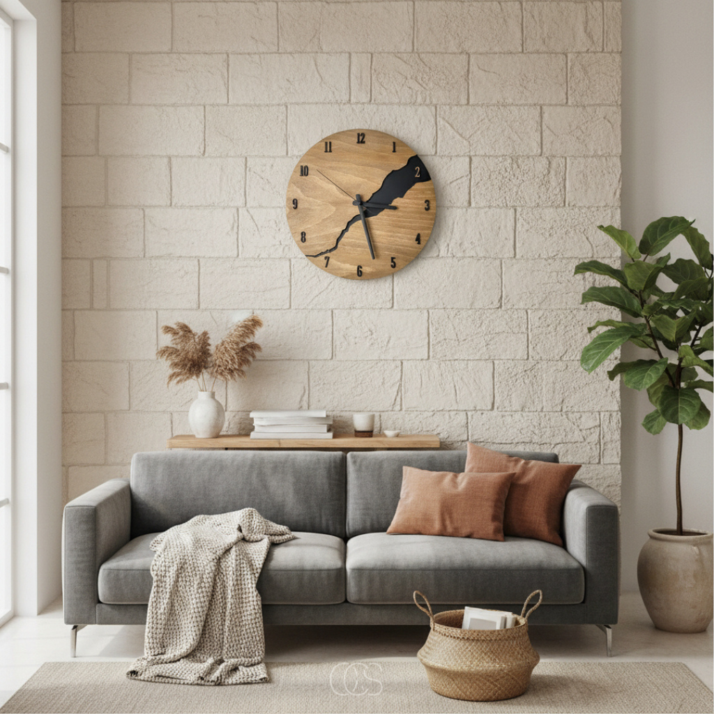 Orologio da parete minimalista in legno Pinak - Silenzioso