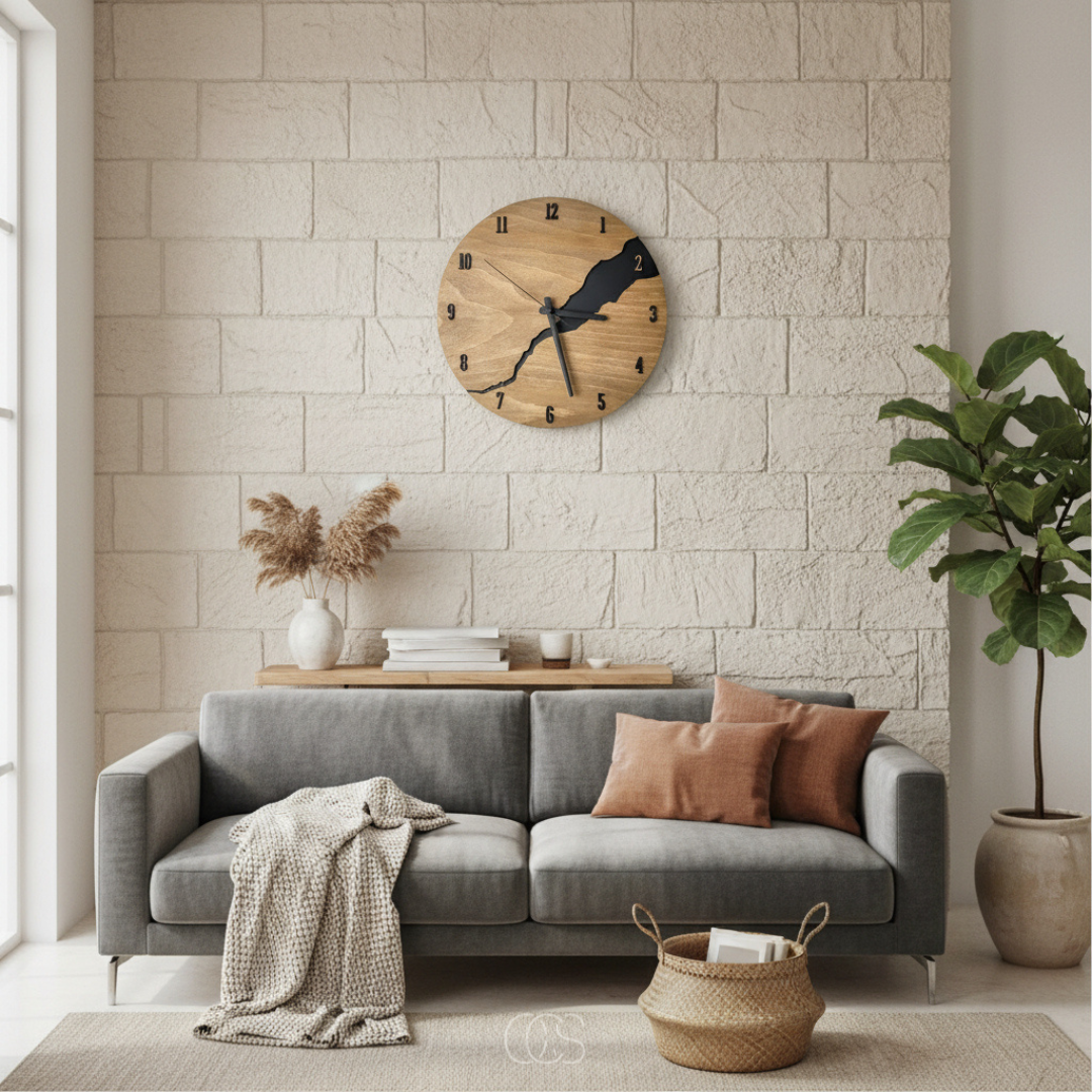 Orologio da parete minimalista in legno Pinak - Silenzioso