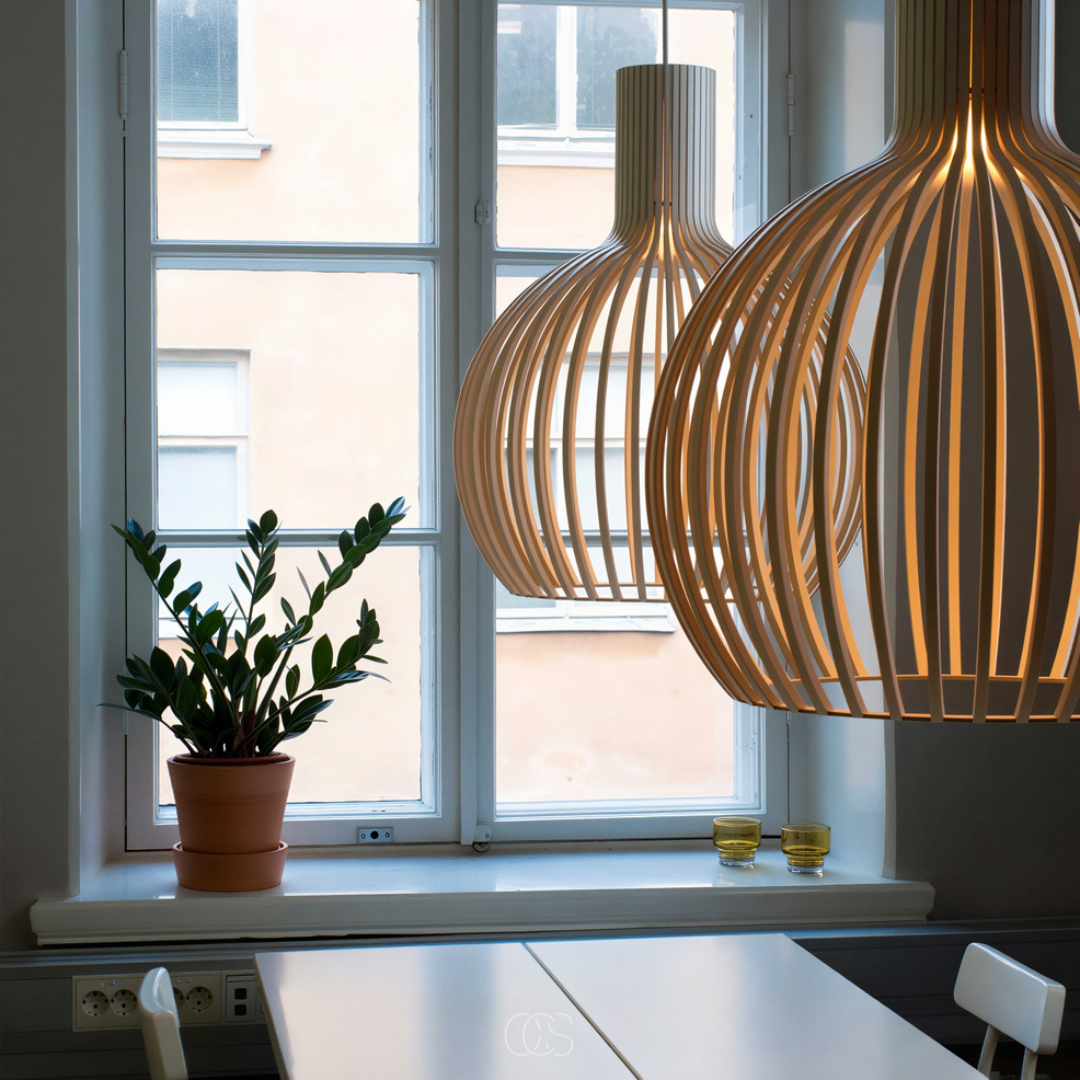 Lampada a sospensione Oreza in legno - Design scandinavo