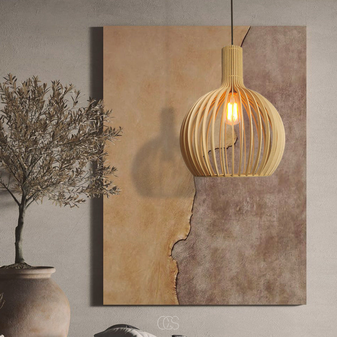 Lampada a sospensione Oreza in legno - Design scandinavo