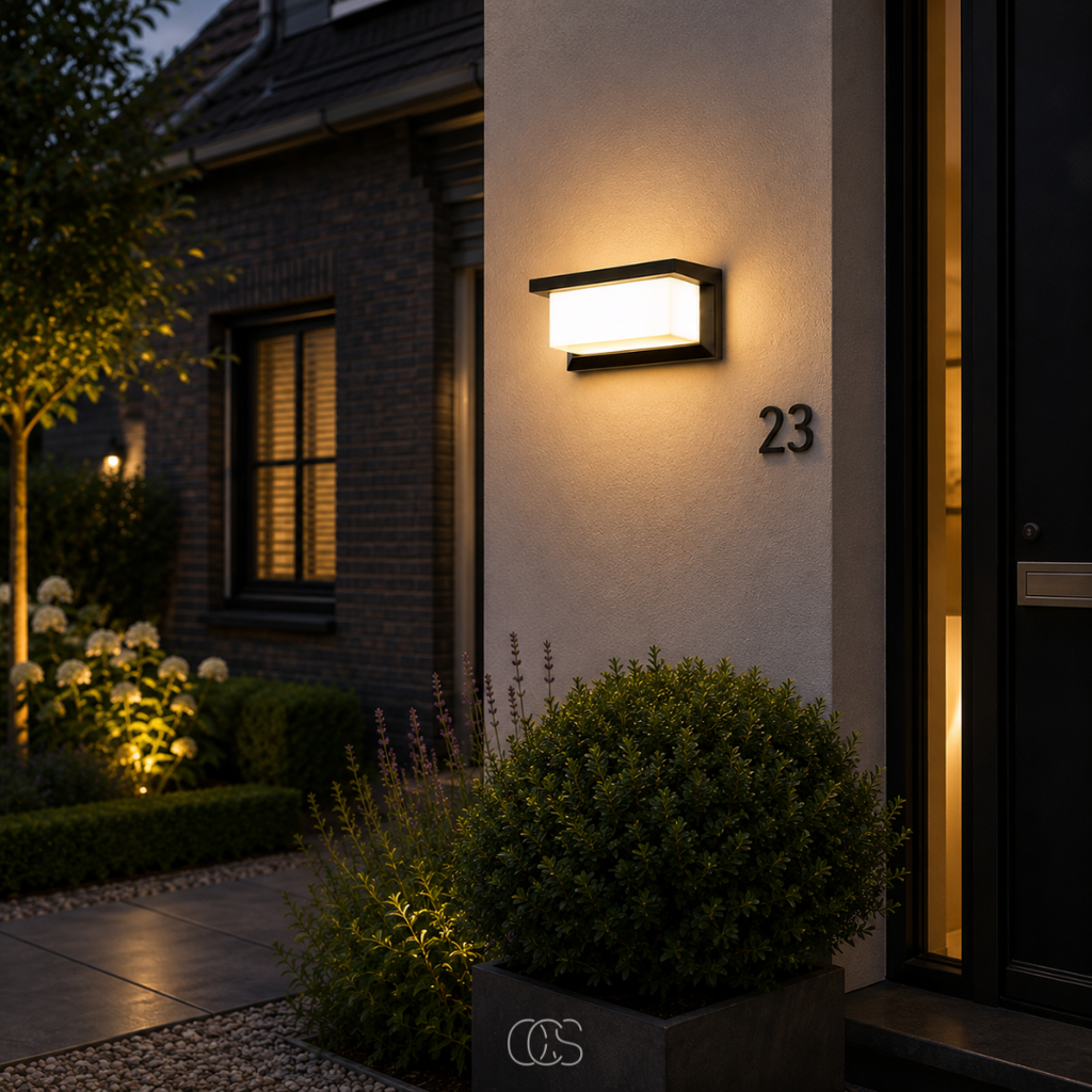 Lampada da parete esterna Pikka con sensore di movimento – Lampada a LED da esterno a risparmio energetico per giardini e ingressi