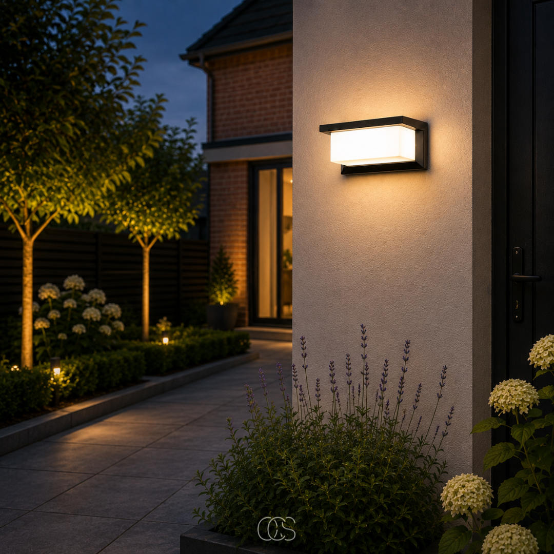 Lampada da parete esterna Pikka con sensore di movimento – Lampada a LED da esterno a risparmio energetico per giardini e ingressi