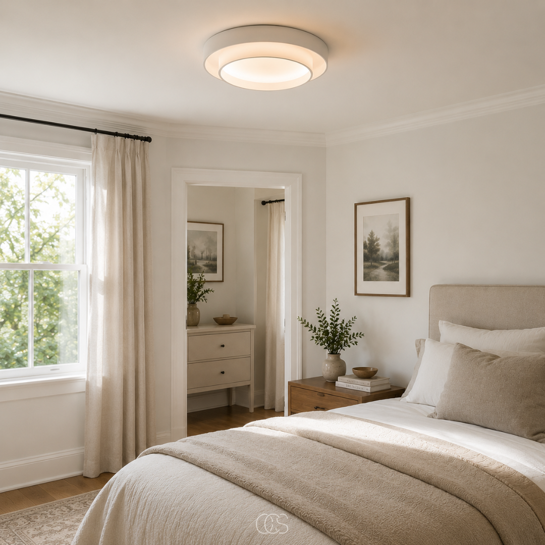 lampada da soffitto LED moderna Curela - Design a doppio anello