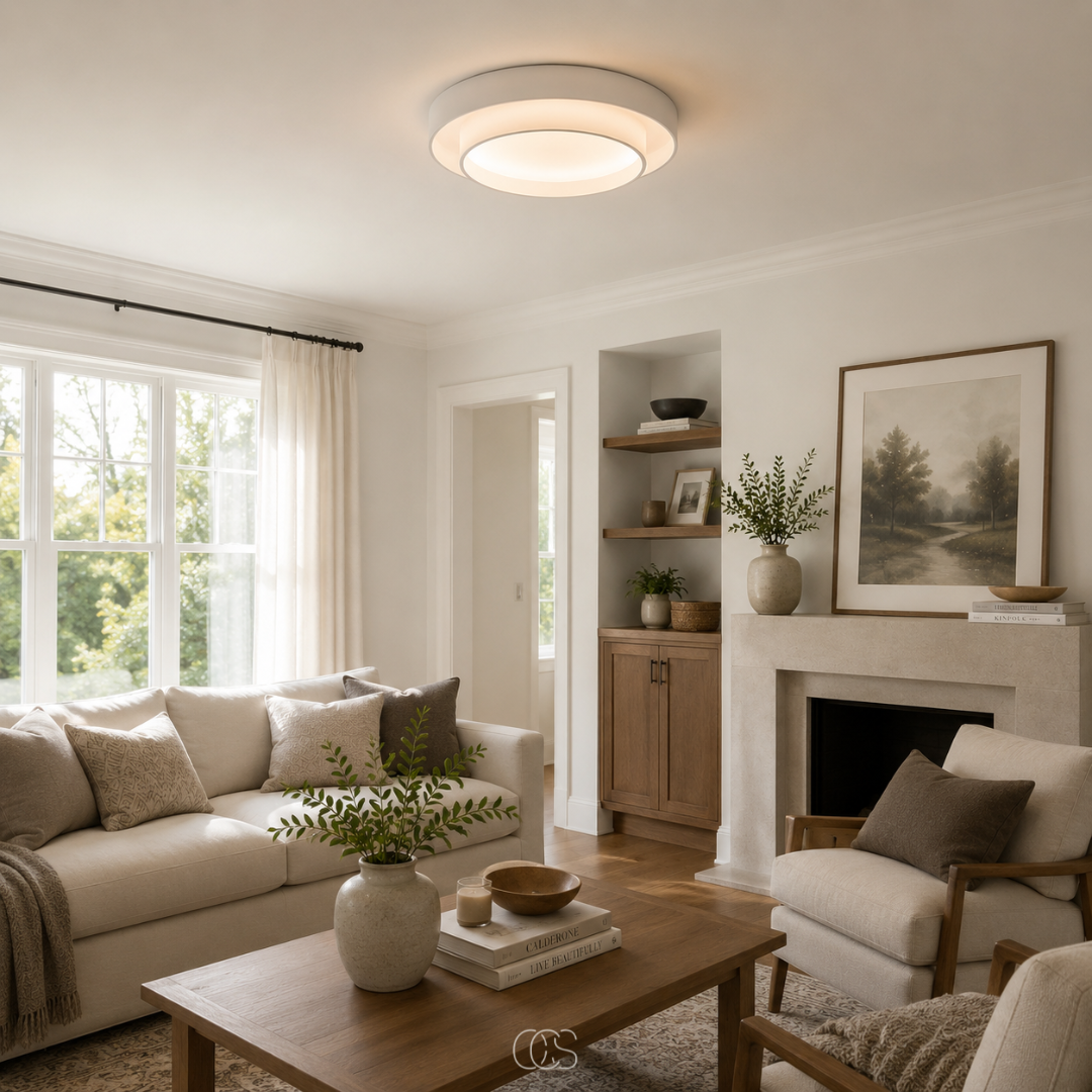 lampada da soffitto LED moderna Curela - Design a doppio anello