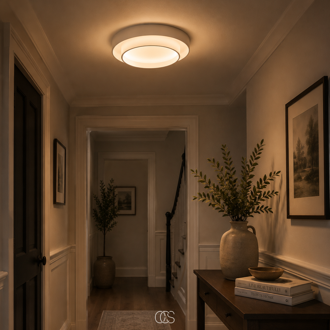 lampada da soffitto LED moderna Curela - Design a doppio anello