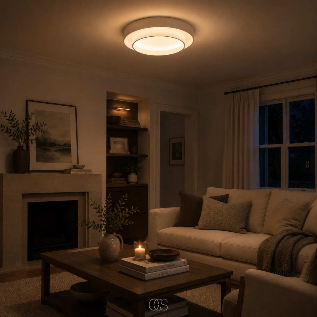 lampada da soffitto LED moderna Curela - Design a doppio anello