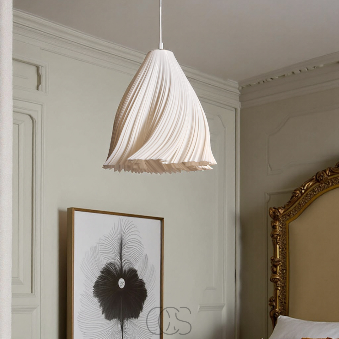 Lampada a sospensione in tessuto fluttuante - Design moderno