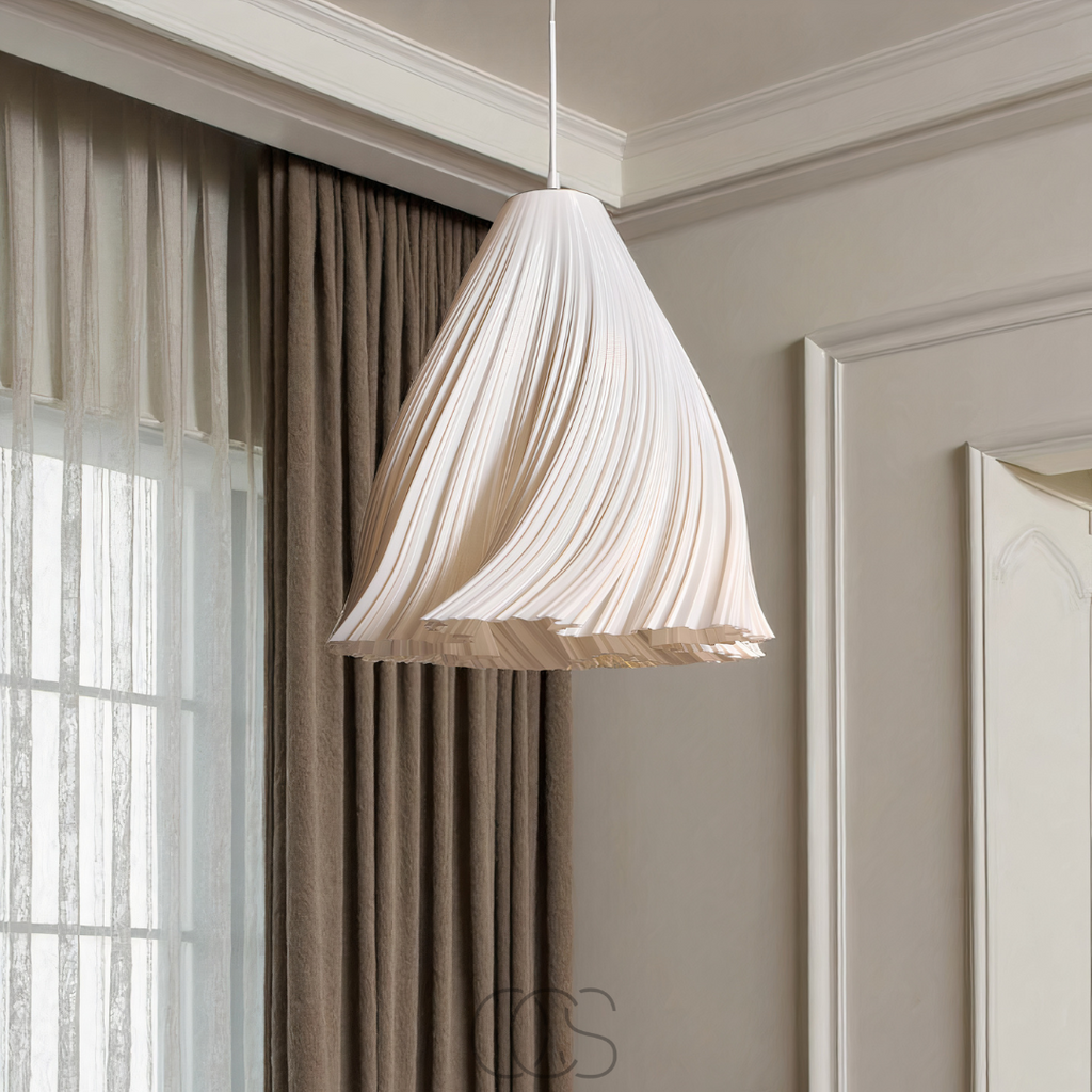 Lampada a sospensione in tessuto fluttuante - Design moderno