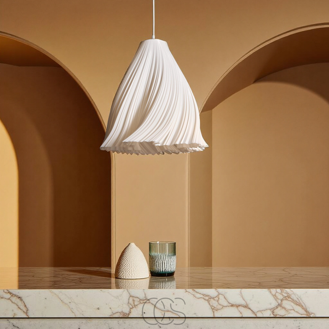 Lampada a sospensione in tessuto fluttuante - Design moderno