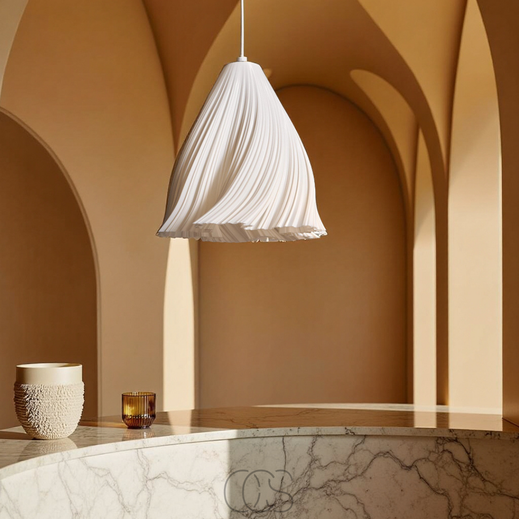 Lampada a sospensione in tessuto fluttuante - Design moderno